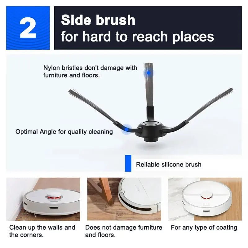 Storazone Filter For Xiaomi Mijia Robot Vacuum Mop 2S 3C Mi Robot Vacuum Mop P Accessories Mop Cloths Main Side Brush XMSTJQR2S STYJ02YM