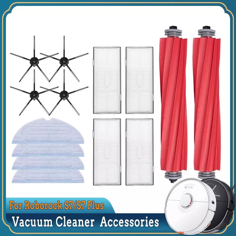 Storazone Filter Mop Cloth For Xiaomi Roborock S7 Max S70 T7S Plus Robot Vacuum Cleaner Accessories Main Side Brush Spare Parts