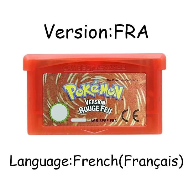 Storazone FireRed FRA GBA Game Pokemon Series 32 Bit Video Game Cartridge Console Card Pokemon Emerald Ruby FireRed LeafGreen Sapphire Multi-language