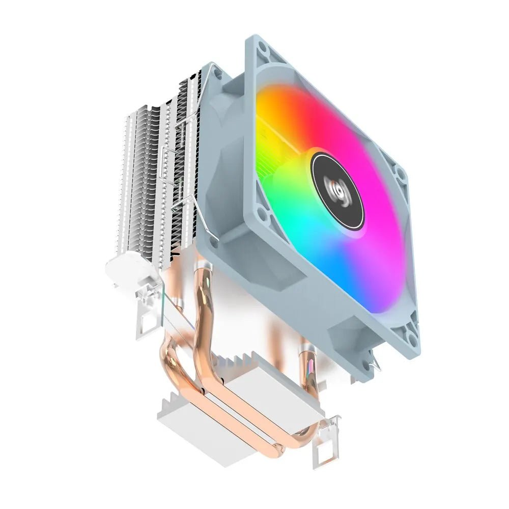 Storazone Fixed Color / WHITE / ICE200PRO Aigo ICE200PRO Air CPU Cooler 2 Heatpipes Radiator Cooling 3PIN PWM Fan Quiet Ventilador For Intel 115X 1200 1700 AM4 AM5 AMD