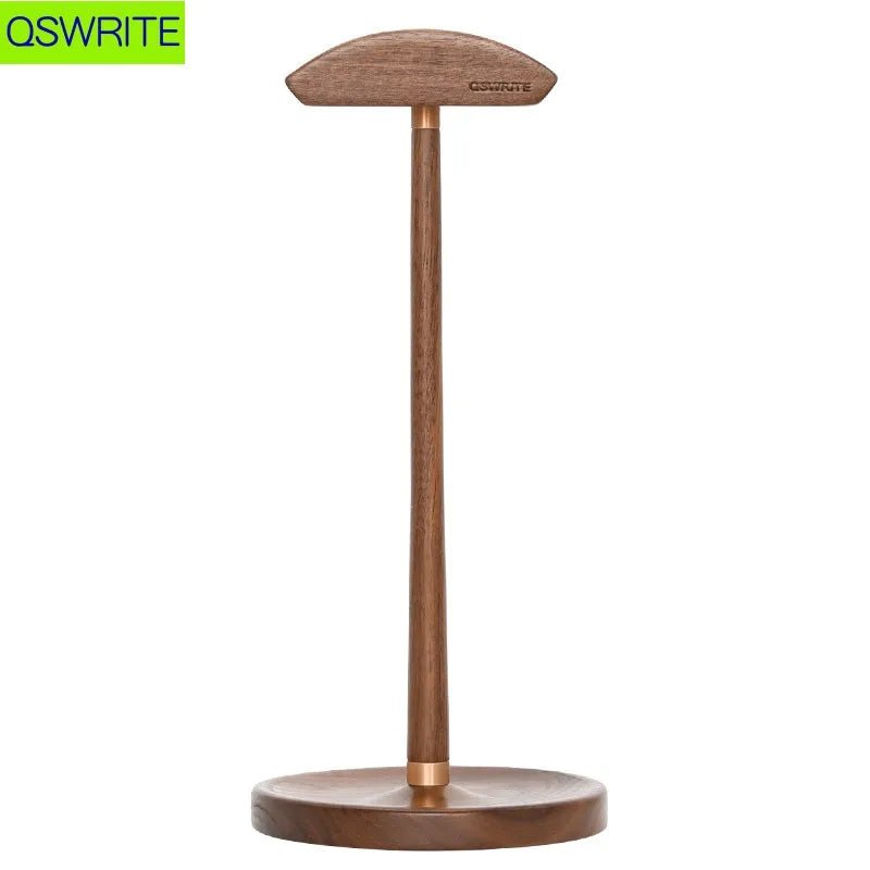 Storazone Flat walnut wood / CHINA Walnut wood headphone holder minimalist style earphone hanger Solid wood earphone storage rack