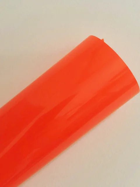 Storazone Fluorescent orange / 30cmx25cm Multicolor Adhesive Craft Permanent Vinyl Roll Design Lettering Film Cup Glass Decal Sticker Xmas Card DIY Self-adhesive Film