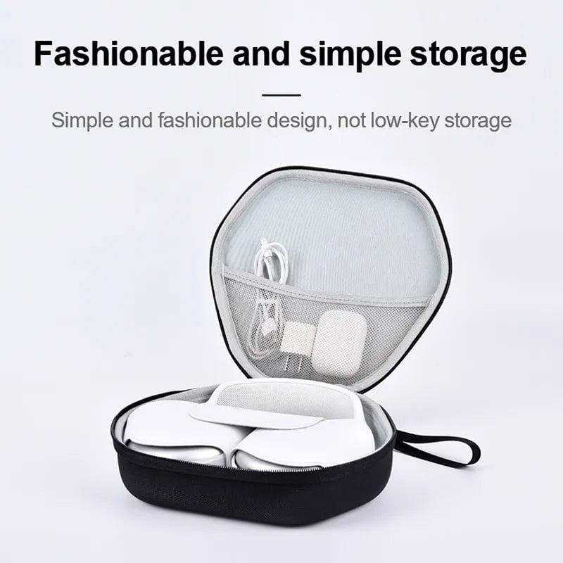 Storazone For Airpods Max Waterproof Hand Strap Design Storage Bag Travel Carry Protective Case Carrying Box Cover Wireless Headset