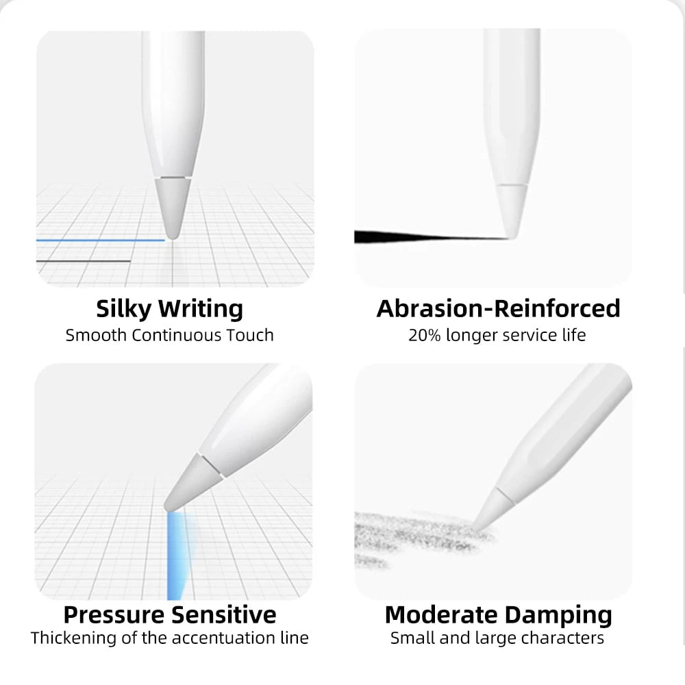 Storazone For Apple Pencil Nib Double-Layered For Apple Pencil 1st 2nd Generation Tip For iPencil Tips For iPad Stylus Pen Replacement Nib
