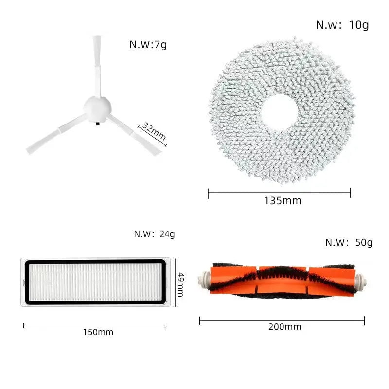 Storazone For Dreame L10s Ultra / L10S Pro Accessories XIAOMI Mijia Omni 1S B101CN Robot X10+ Vacuum Main Side Brush Filter Mop parts