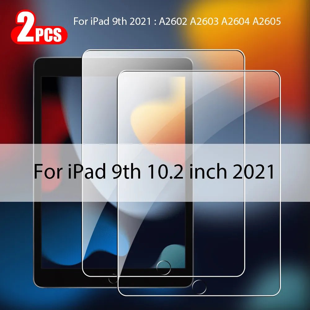 Storazone For iPad 9th 2021 2Pcs Tempered Glass Screen Protector For Ipad Air 5 4 3 2 Pro 11 2022 Mini 6 9 9th 10 10th Generation 10.2 9.7 2021 Accessories