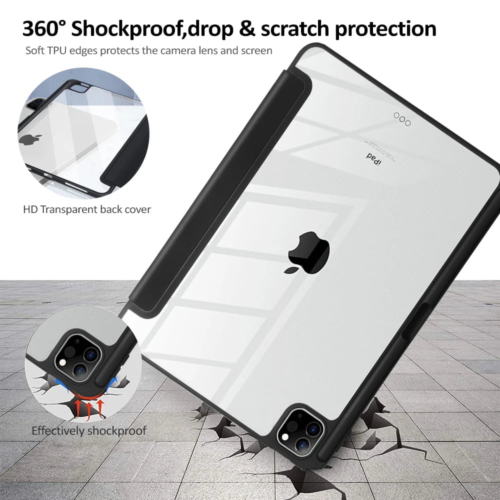 Storazone For iPad Case For iPad Pro 11 12 9 10th 10.2 9th 8th 7th Generation Case 10.9 Air 4 5 Mini 6 2021 2022 Case Shockproof Cover