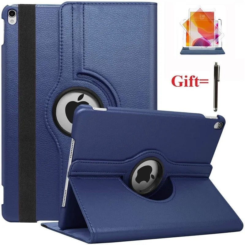 Storazone For iPad Dark Blue / iPad 9.7 2017 2018 Case for IPad 2017 2018 9.7 IPad Air1 Air2 iPad 10.2 7th 8th 9th Gen Pu Leather Case Rotating Stand Smart Cover Auto Sleep Wake