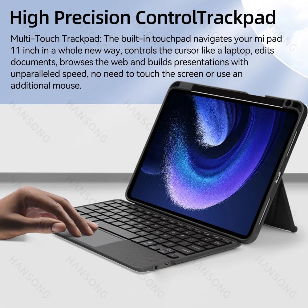 Storazone For Xiaomi Mi Pad 5 Magic Keyboard for Xiaomi Mi Pad 6/6 Pro Case for Mi Pad 5/5 Pro 11 inch Backlit Bluetooth Keyboard Cover