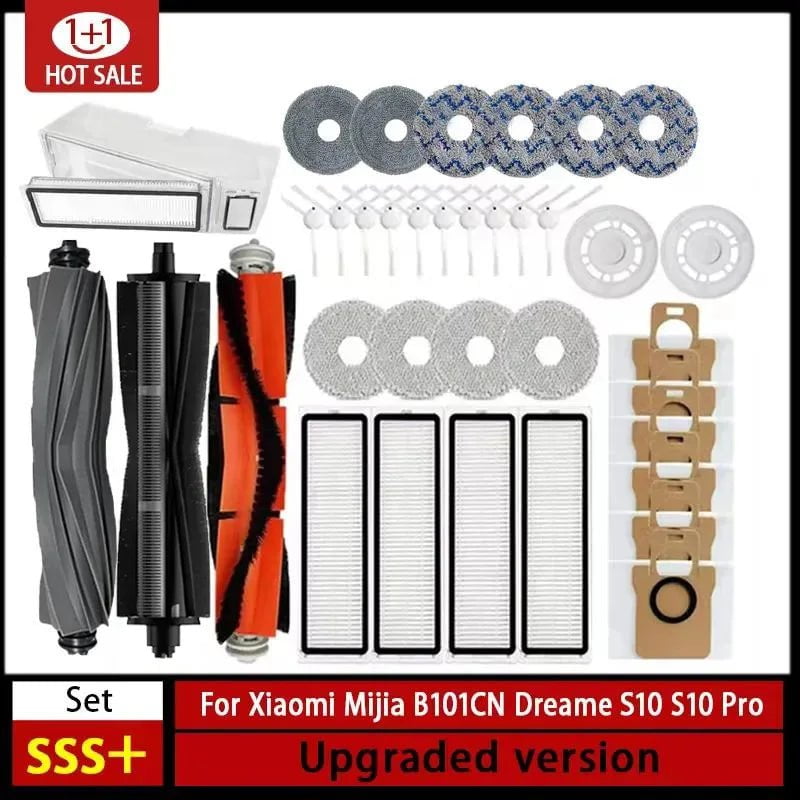 Storazone For XIAOMI Mijia Omni 1S B101CN  B116 X10+ Accesories Dreame L10s Ultra / S10 Pro Main Side Brush Hepa Filter Mop Dust Bag Parts