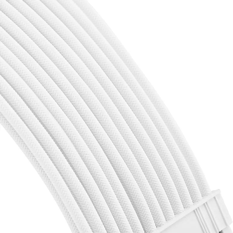 Storazone FormulaMod All White PSU Extension Cable Kit , Solid Color Cable Solid Combo 300mm ATX24Pin PCI-E8Pin CPU8Pin With Combs