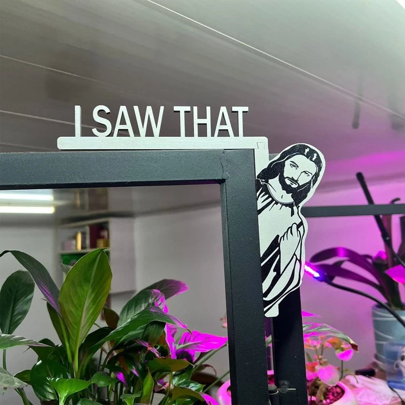 Storazone Funny Jesus Door Hanger Funny Home Decor NEW Jesus I Saw That Creative Home Decor Jesus I Saw That I Over Wood Door Jesus Sign