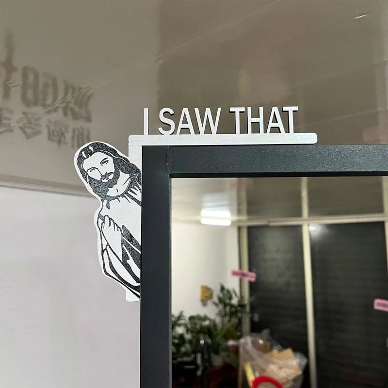 Storazone Funny Jesus Door Hanger Funny Home Decor NEW Jesus I Saw That Creative Home Decor Jesus I Saw That I Over Wood Door Jesus Sign