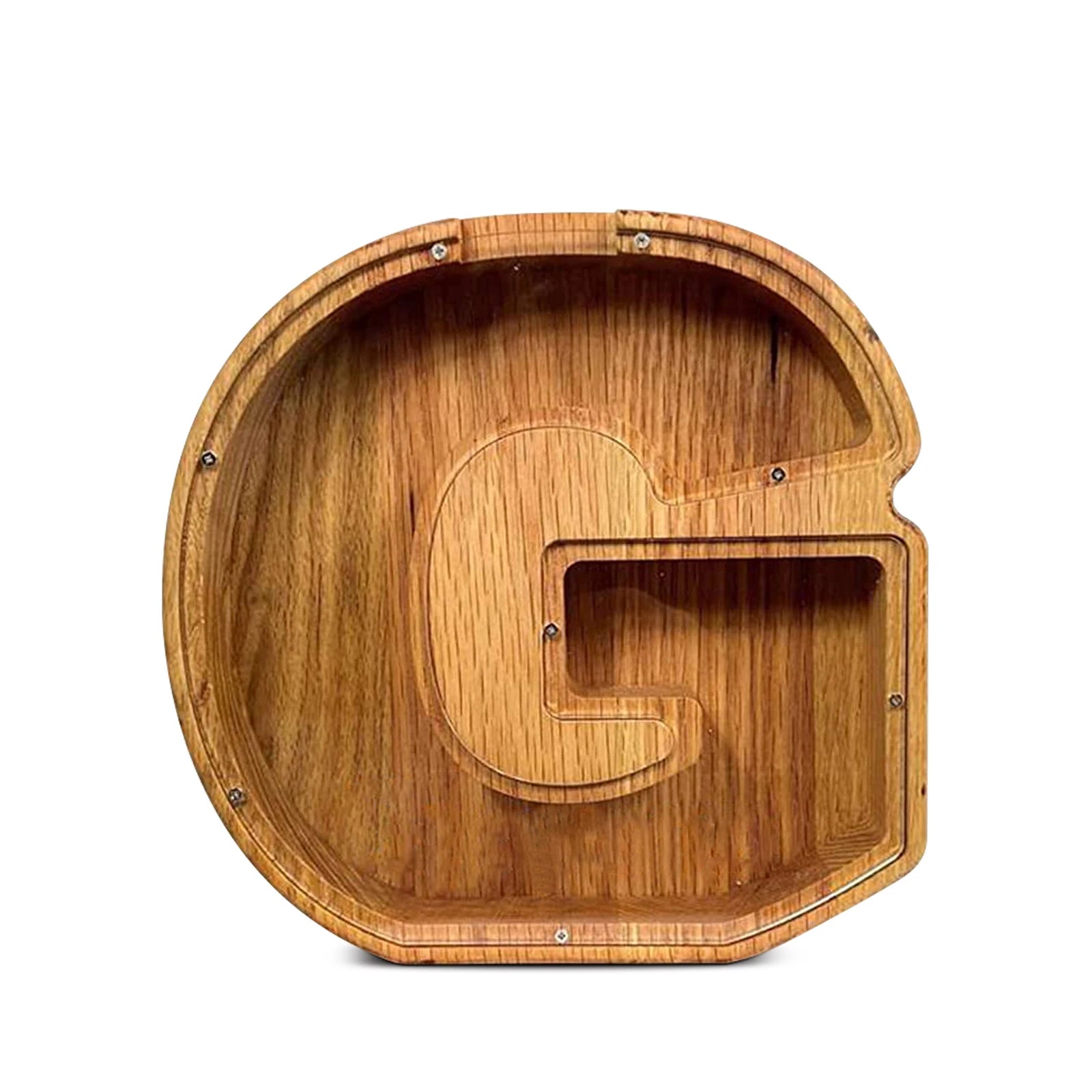 Storazone g Twenty-six English Alphabet Moneybox Coin Money Piggy Bank Wooden Letter Saving Box Desktop Ornament Home Decor Crafts For Kids