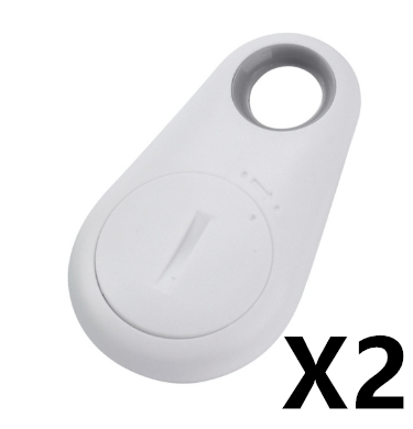 STORAZONE Gadget 2PCS White Opp Water Drop Bluetooth Anti Lost Object Finder