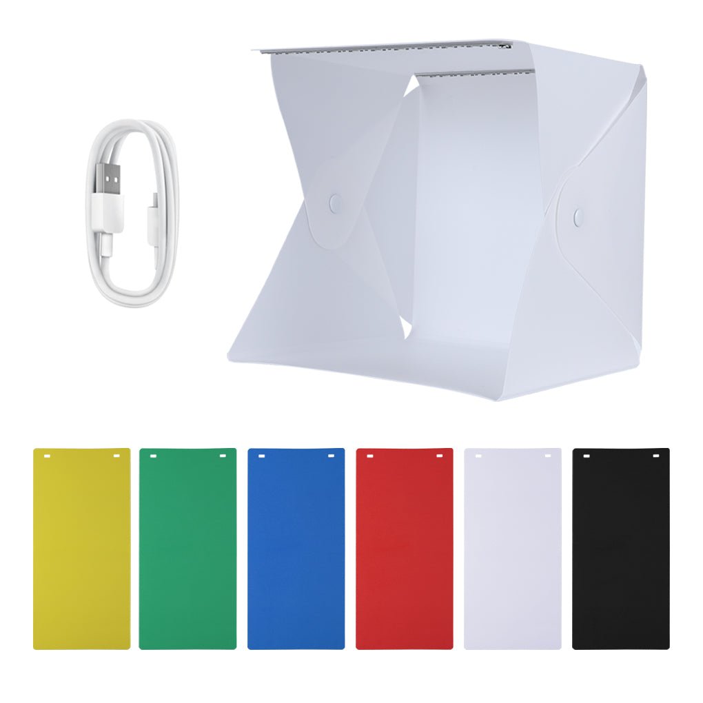 STORAZONE Gadget 6 color 20cm / Double lamp 20cm folding studio Professional photo simple LED small light box