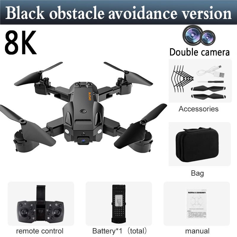 STORAZONE Gadget Black / 8K Obstacle Avoiding Double HD Aerial Photography Of Automatic Obstacle Avoidance UAV