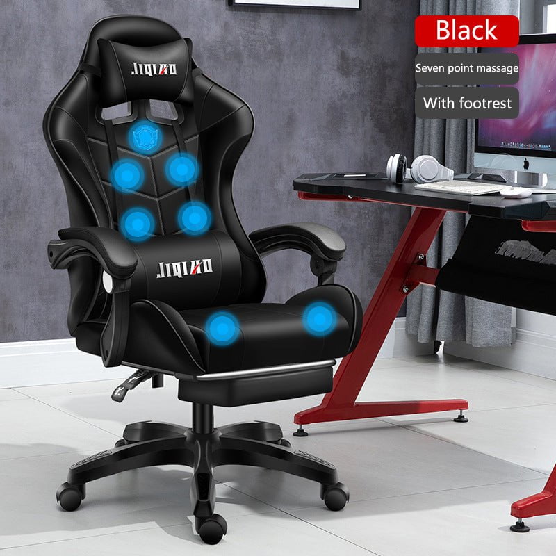 STORAZONE Gadget Black / Aluminium alloy foot Men's Computer Home Comfort Ergonomic Dormitory Gaming Seat Swivel Chair