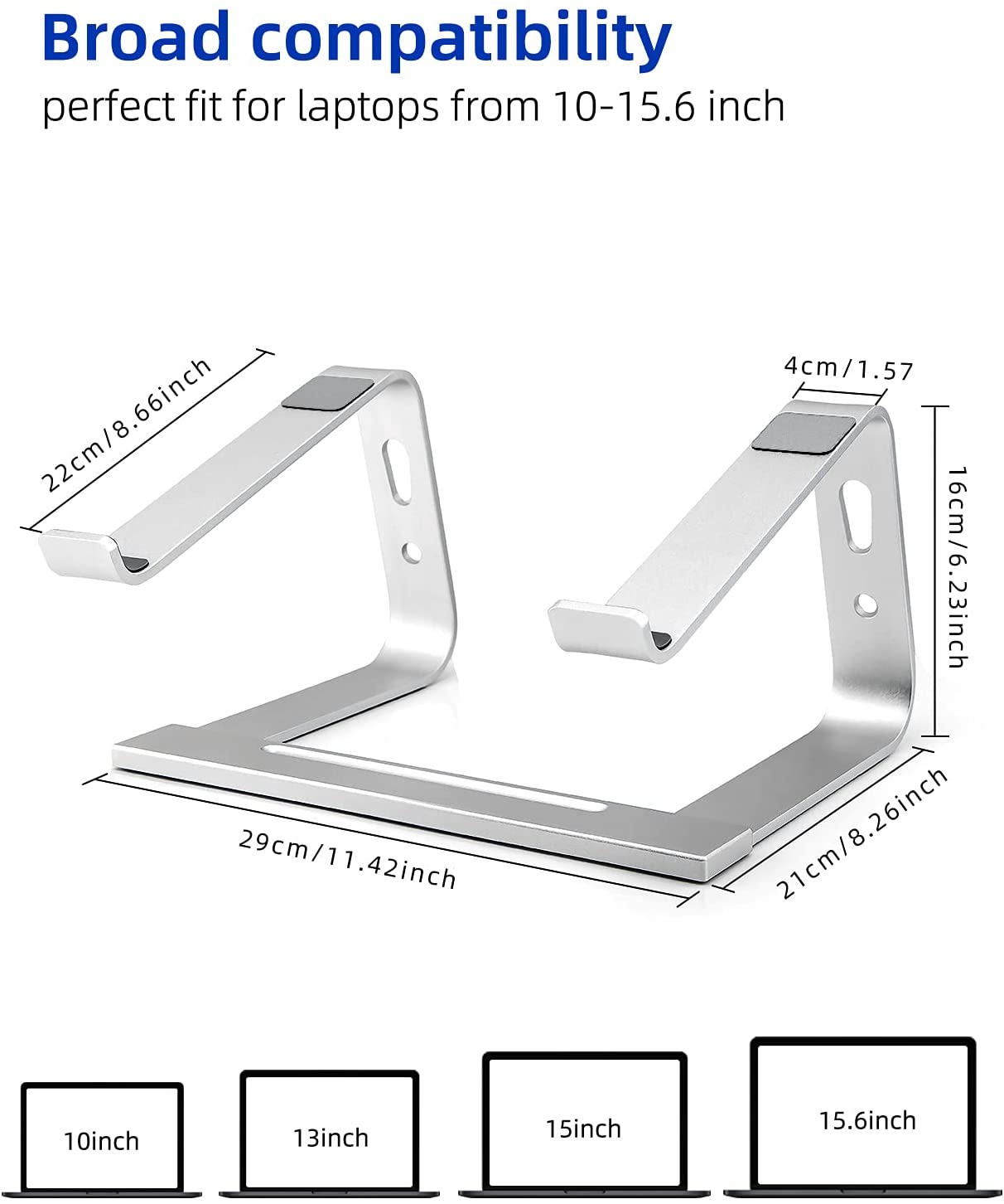 STORAZONE Gadget default Laptop Stand, Computer Stand for Laptop, Aluminium Laptop Riser, Ergonomic Laptop Holder Compatible with MacBook Air Pro, Dell XPS, More 10-17 Inch Laptops Work from Home, Amazon Platform Banned