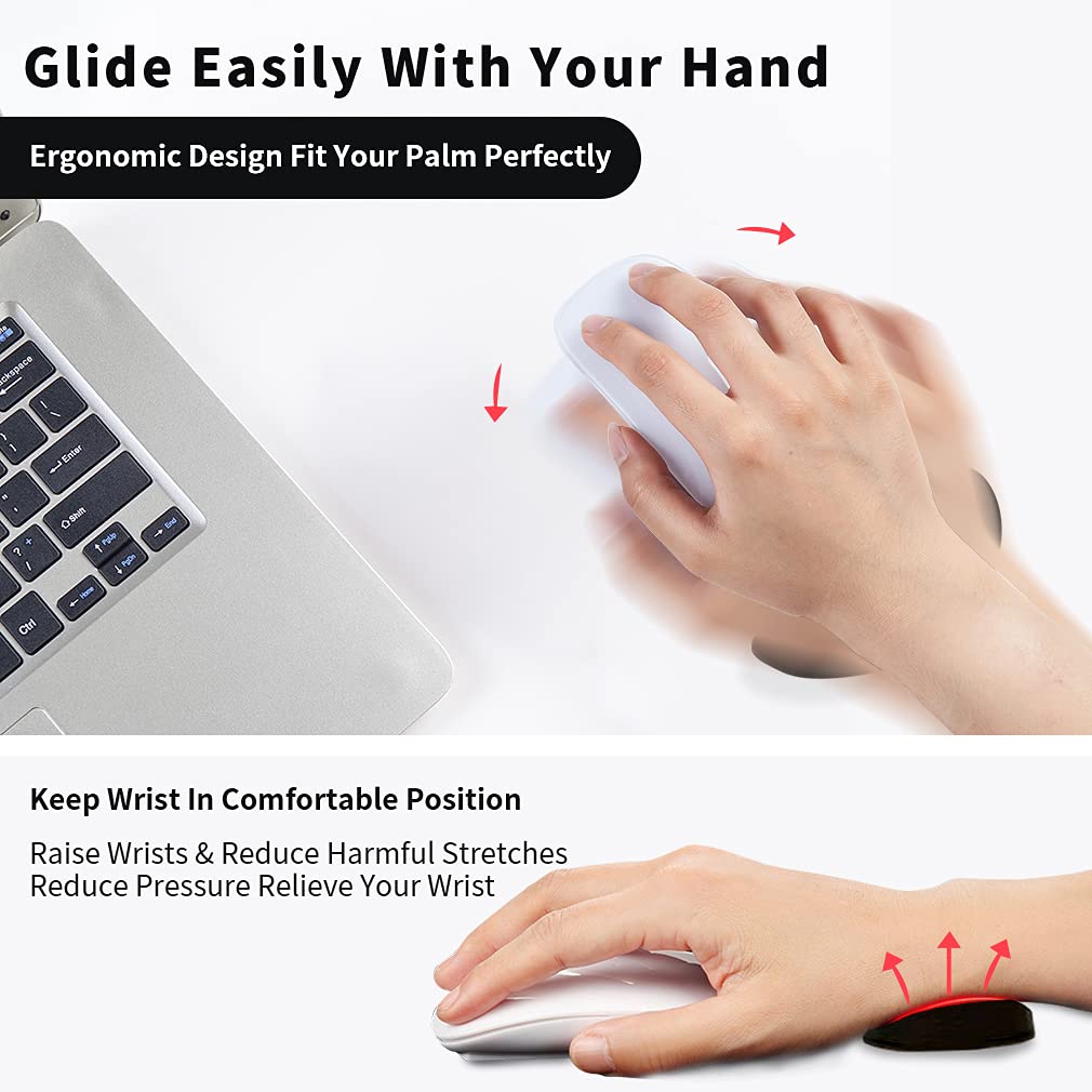 STORAZONE Gadget Ergonomic Mouse Wrist Rest Mouse Pads Silicon Gel Non-Slip Streamline Wrist Rest Support Mat Computer Mouse Pad For Office Gaming PC Accessories
