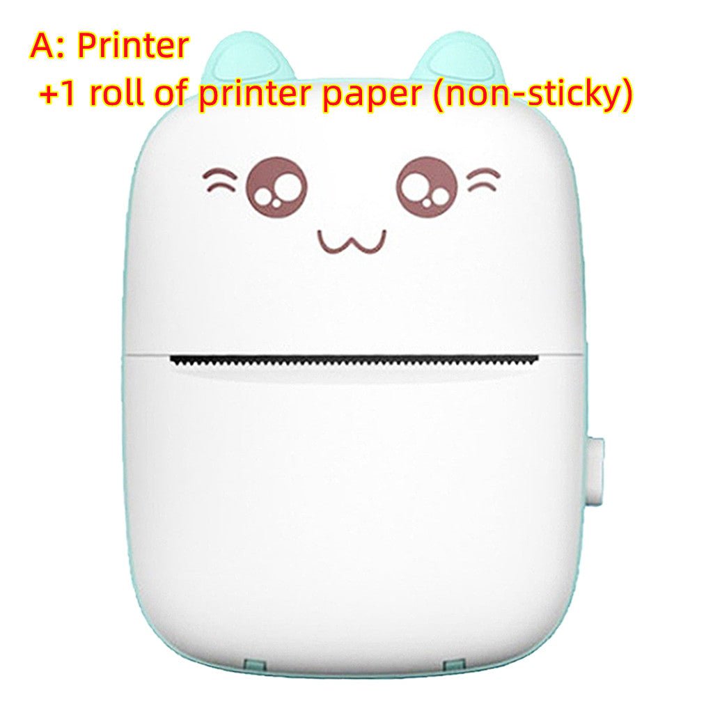 STORAZONE Gadget Green / A Mini Printer Portable Mini Bluetooth WiFi New Wrong Printer Mobile Phone Photo Title Note Hot Print Pocket Student Error Label Printer