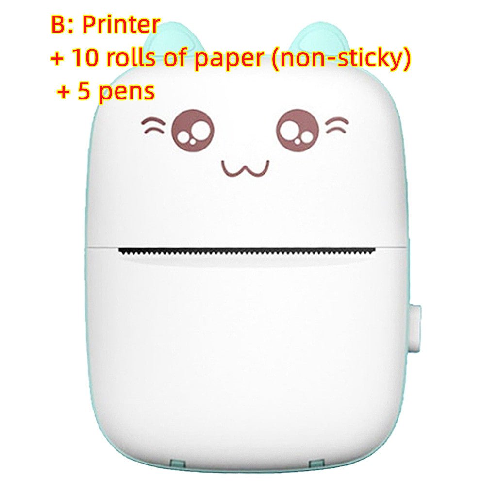 STORAZONE Gadget Green / B Mini Printer Portable Mini Bluetooth WiFi New Wrong Printer Mobile Phone Photo Title Note Hot Print Pocket Student Error Label Printer