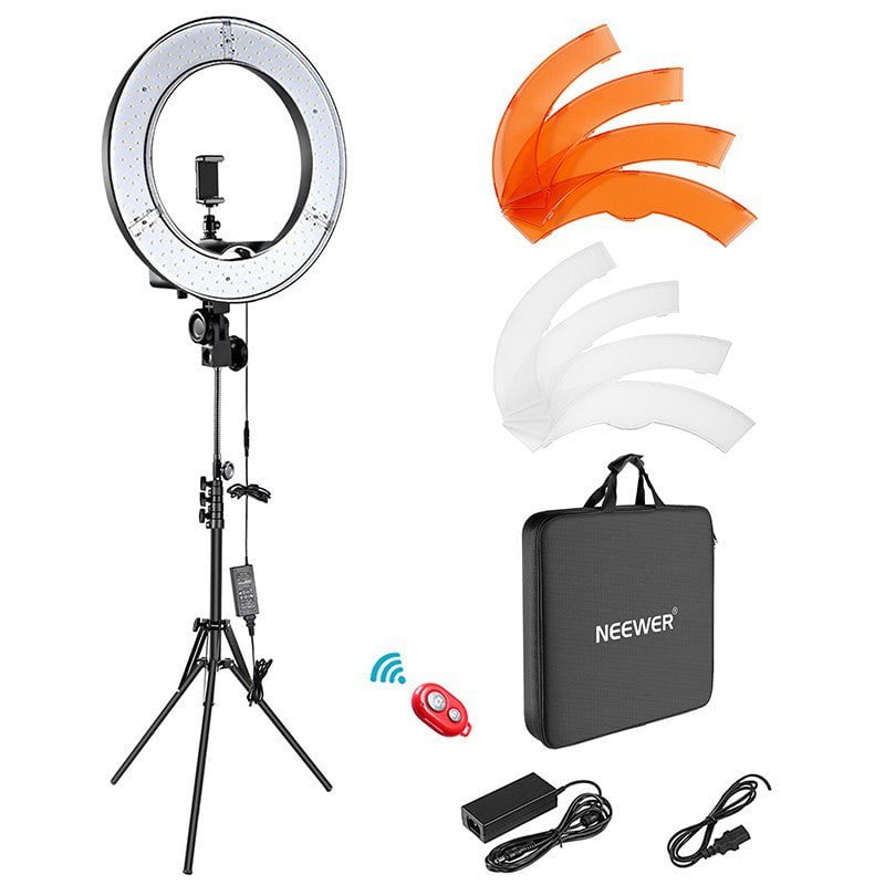 STORAZONE Gadget Photographic lamp set / Mobile phone clip 18 Ring Light LED Fill Light Mobile Phone Video Shooting Photo Photography Light