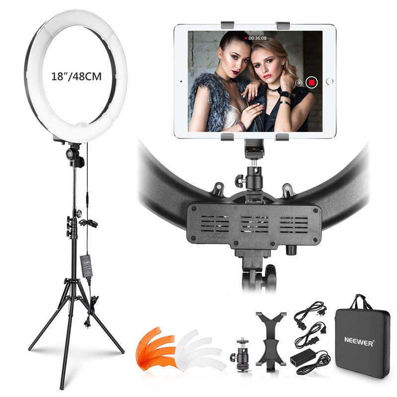 STORAZONE Gadget Photographic lamp set / With iPad clip 18 Ring Light LED Fill Light Mobile Phone Video Shooting Photo Photography Light