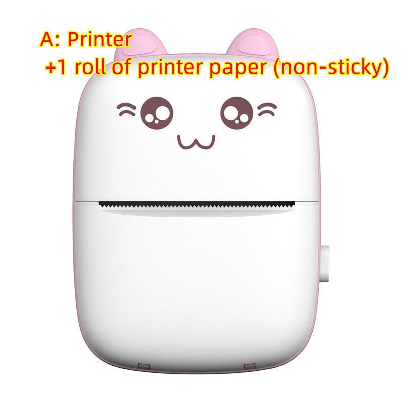 STORAZONE Gadget Pink / A Mini Printer Portable Mini Bluetooth WiFi New Wrong Printer Mobile Phone Photo Title Note Hot Print Pocket Student Error Label Printer