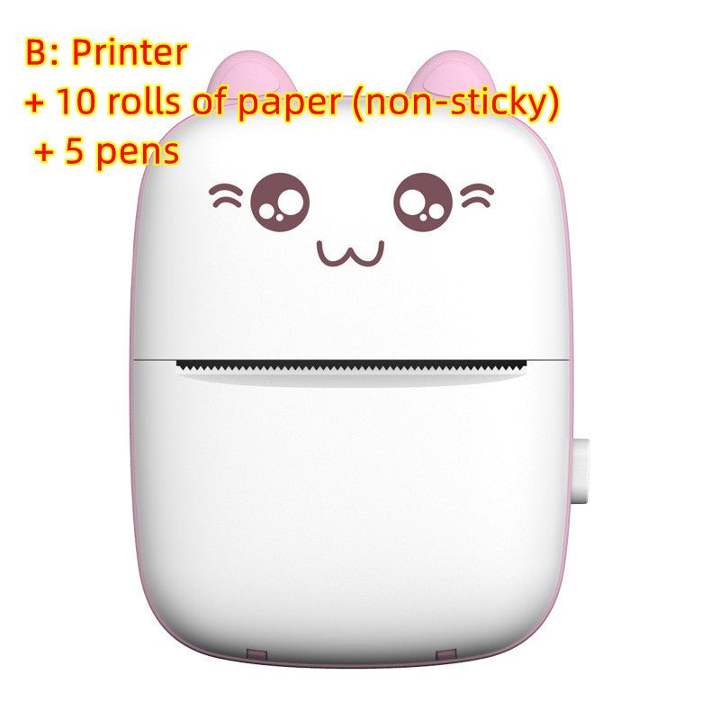 STORAZONE Gadget Pink / B Mini Printer Portable Mini Bluetooth WiFi New Wrong Printer Mobile Phone Photo Title Note Hot Print Pocket Student Error Label Printer