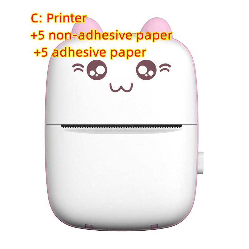 STORAZONE Gadget Pink / C Mini Printer Portable Mini Bluetooth WiFi New Wrong Printer Mobile Phone Photo Title Note Hot Print Pocket Student Error Label Printer