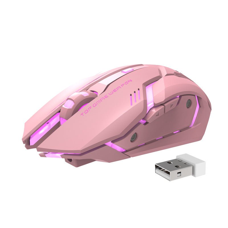 STORAZONE Gadget Pink Wireless Charging Silent Gaming Mouse Machinery