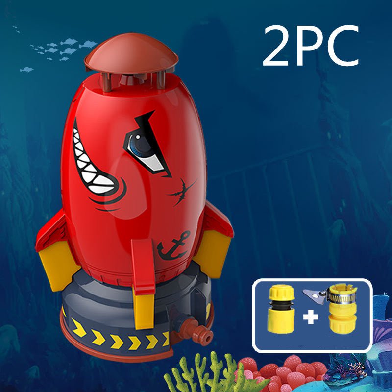 STORAZONE Garden Red / 2PCS Rocket Launcher Toys Outdoor Rocket Water Pressure Lift Sprinkler Toy Fun Interaction In Garden Lawn Water Spray Toys For Kids Summer Gadgets