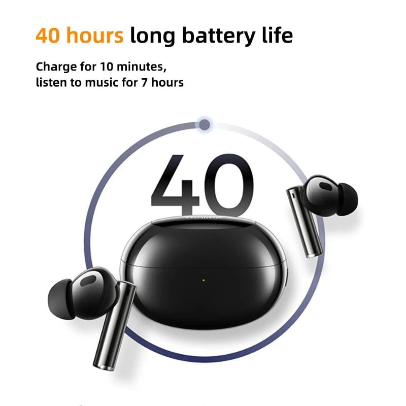Storazone Global Version realme Buds Air 5 Pro Bluetooth headphones 50dB Active Noise Cancelling LDAC Bluetooth 5.3 Wireless Headphonea