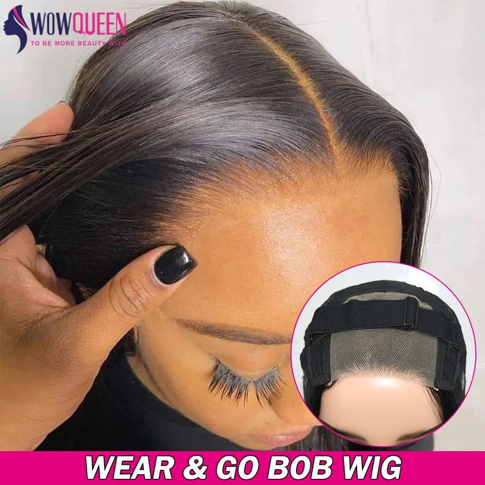 Storazone Glueless Lace Wig / CHINA / 8inch bob | 180 Density Wear And Go Bob Wig Glueless Wig Human Hair Ready To Wear Straight Bob Hair Wig Human Hair 30 Inch Pre Cut Lace 4x4 Closure Wig