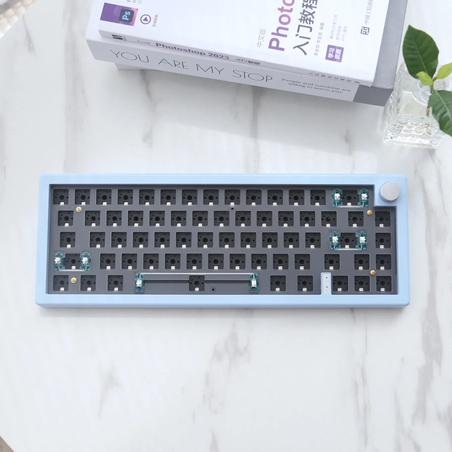 Storazone GMK67 blue / no switch GMK67 65% Gasket Bluetooth 2.4G Wireless Hot-swappable Customized Mechanical Keyboard Kit RGB Backlit