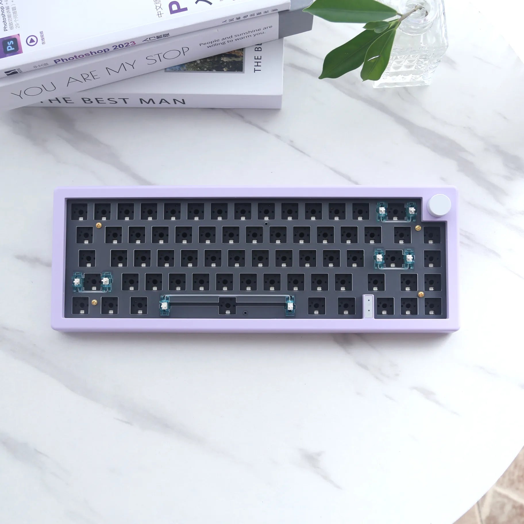 Storazone GMK67 purple / no switch GMK67 65% Gasket Bluetooth 2.4G Wireless Hot-swappable Customized Mechanical Keyboard Kit RGB Backlit