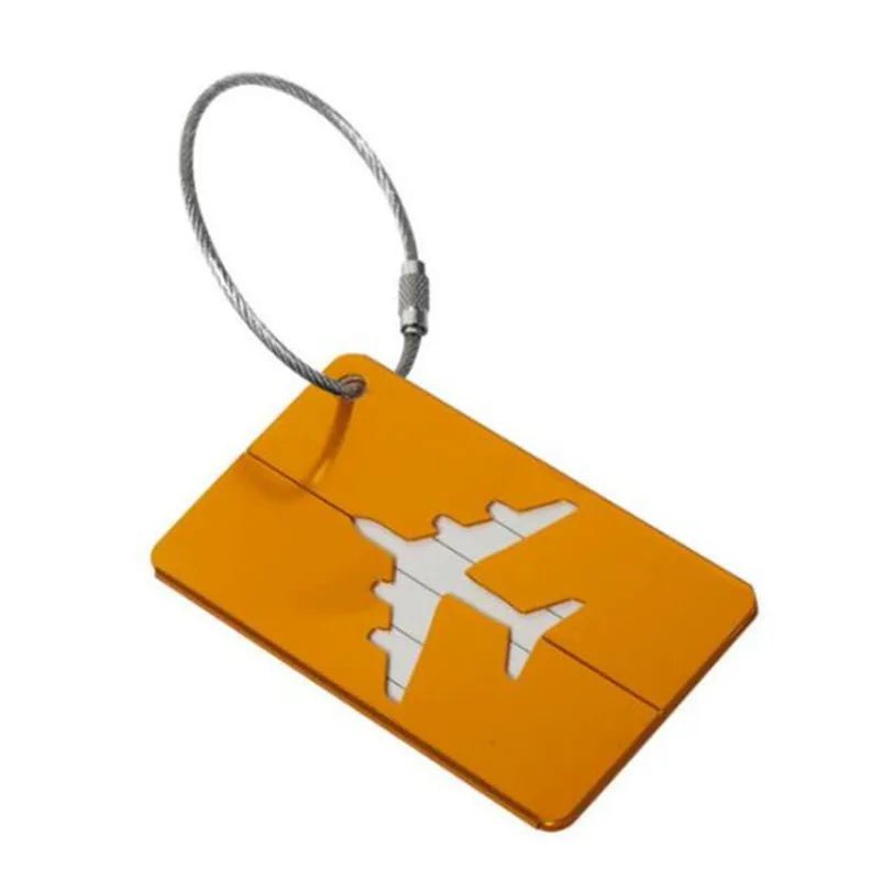 Storazone Gold 1pc Luggage Travel Accessories Fashion Cute Novelty Rubber Funky Aluminium Label Straps Suitcase Luggage Tag Drop Shipping