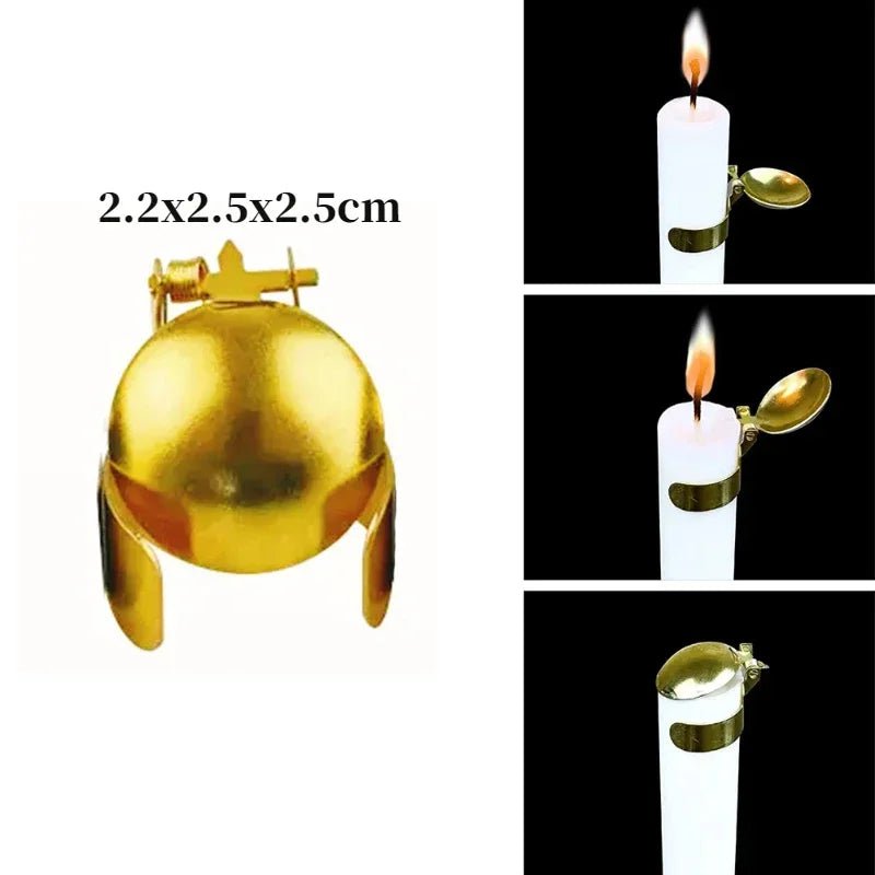 Storazone Gold Candle Extinguishing Tool Black Metal Candle Extinguisher Candle Wick Trimming Scissors/hook/candle Tray/candle Nursing Tool