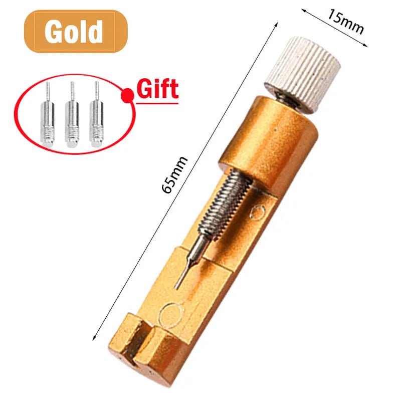 Storazone Gold / CHINA Metal Watch Repair Tool Adjusting Watch Strap Tool with Watch Pin Band Bracelet Link Pin Tool Remover Easy To Remover Adjust