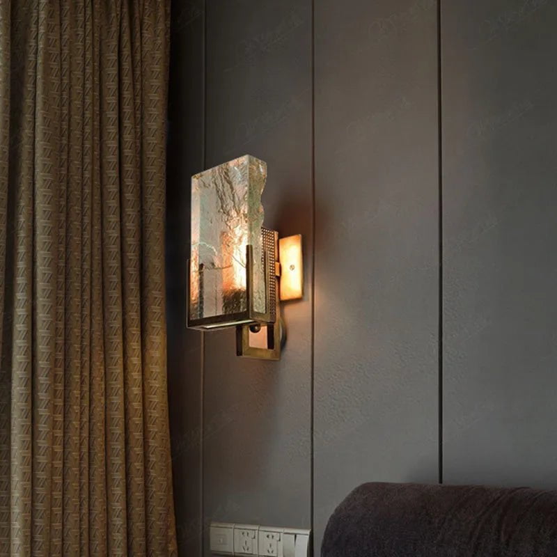 Storazone Gold / CHINA Postmodern Bedroom Bedside Wall Lamp Luxury Living Room Decoration Background Staircase Corridor Simple Crystal Indoor Lighting