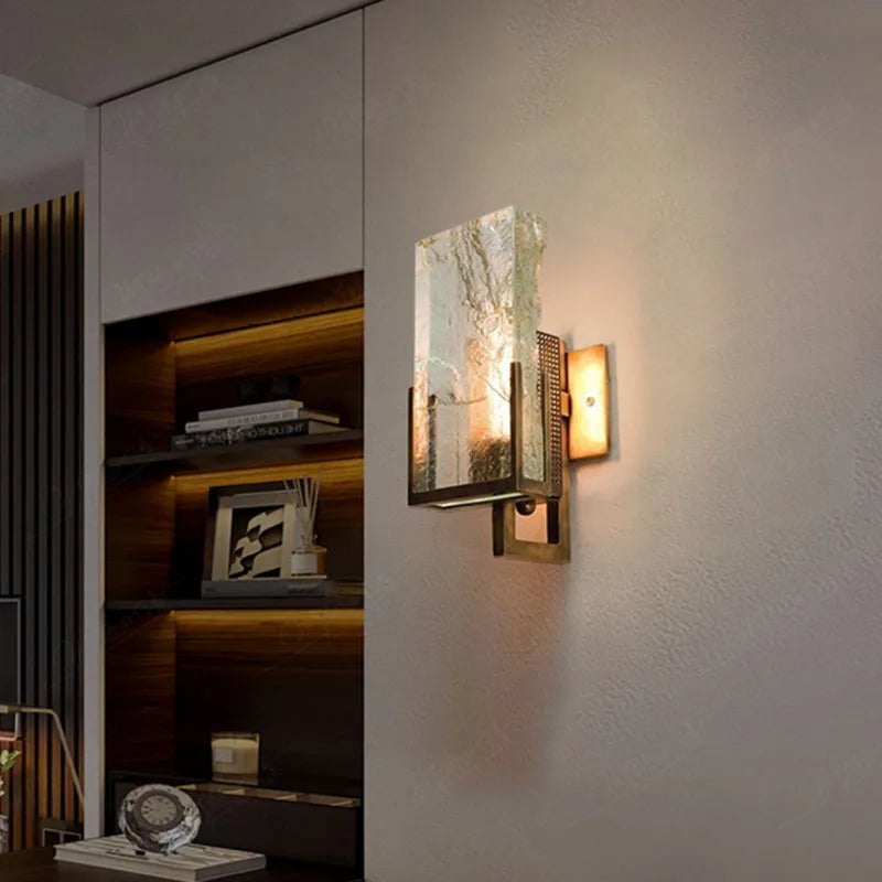 Storazone Gold / CHINA Postmodern Bedroom Bedside Wall Lamp Luxury Living Room Decoration Background Staircase Corridor Simple Crystal Indoor Lighting