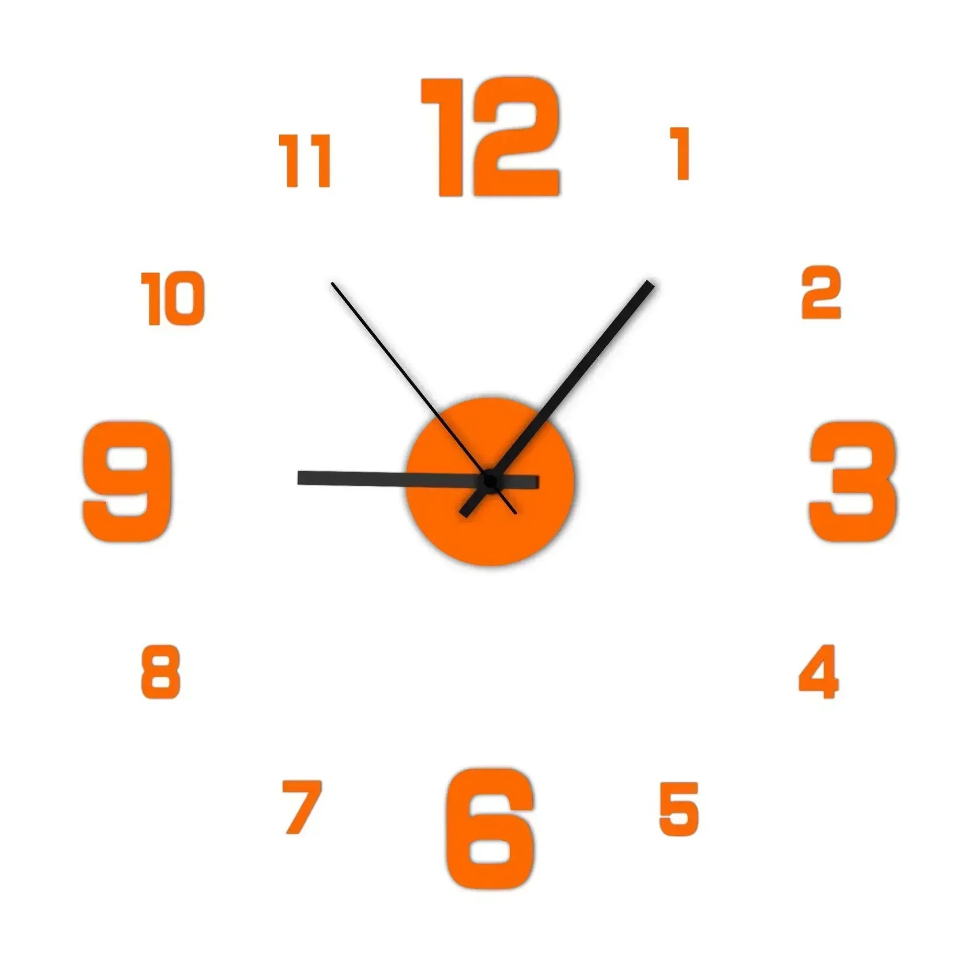 Storazone Gold DIY Wall Clock for Home Office 40cm Frameless Modern 3D Wall Clock Mirror Stickers Hotel Room Design School Decoration Decor