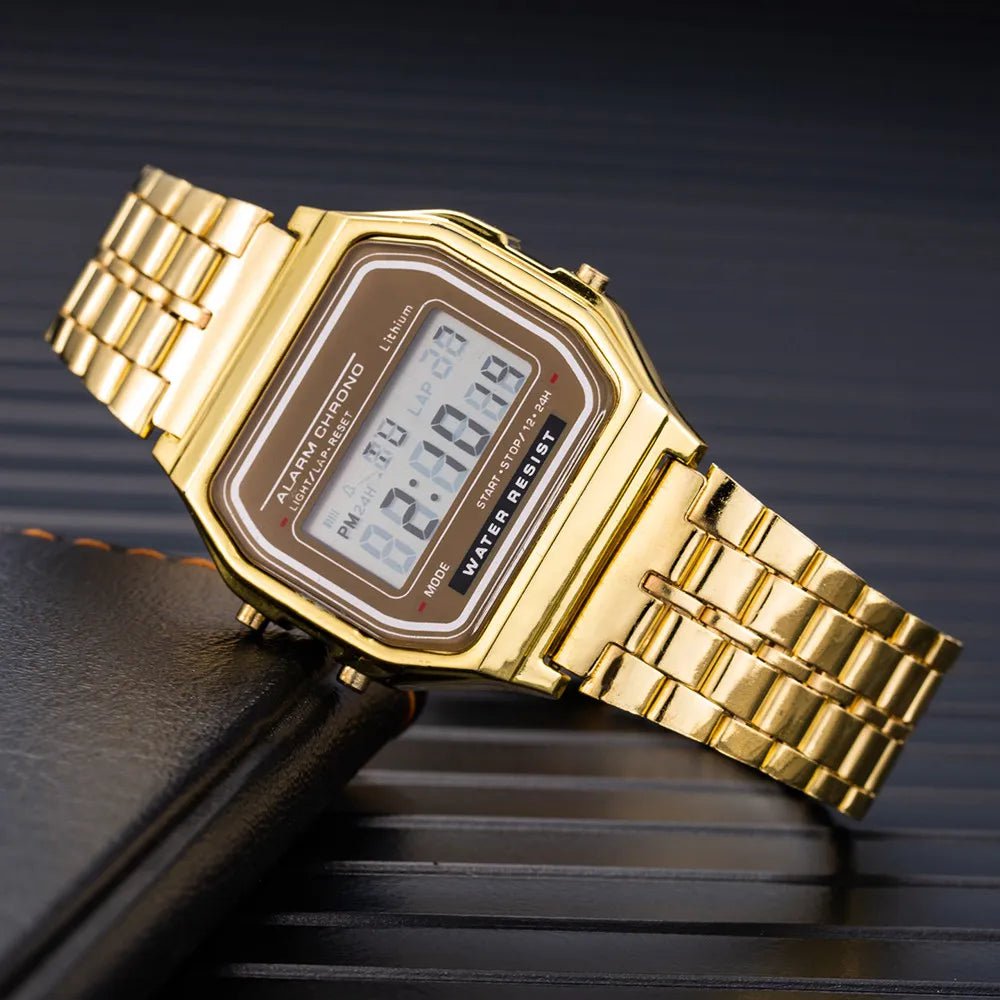 Storazone Gold Luxury Women's Rose Gold Silicone Watches Women Fashion LED Digital Clock Casual Ladies Electronic Watch Reloj Mujer 2022