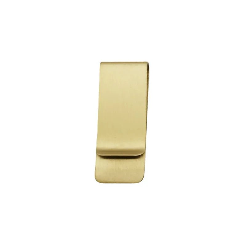 Storazone Gold Vintage Solid Brass Money Clip Wallet Thickness Metal Men Cash Bill Clamp Holder ID Credit Card Folder For Male Mini Purse