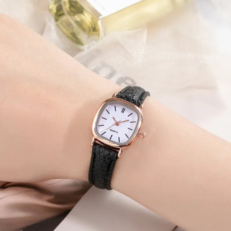Storazone Gold white 2 / CHINA Retro Brown Women Watches Qualities Small Ladies Wristwatches Vintage Leather Bracelet Watch Fashion Brand Female Envío Gratis