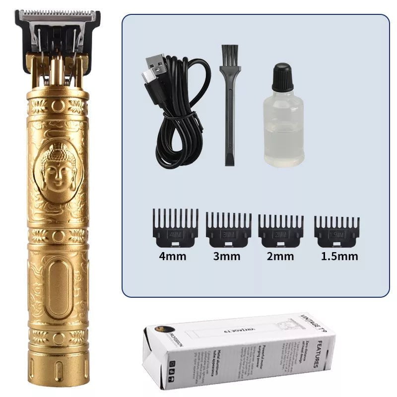 Storazone Golden Buddha T9 Hair Clipper Repair Beard Shaving Body Hair Trimmer Clippers Corteiz Electric Machine Men Haircut Machine 0mm Barber Shaver