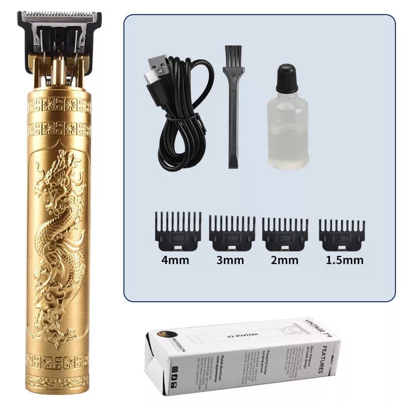 Storazone Golden dragon T9 Hair Clipper Repair Beard Shaving Body Hair Trimmer Clippers Corteiz Electric Machine Men Haircut Machine 0mm Barber Shaver