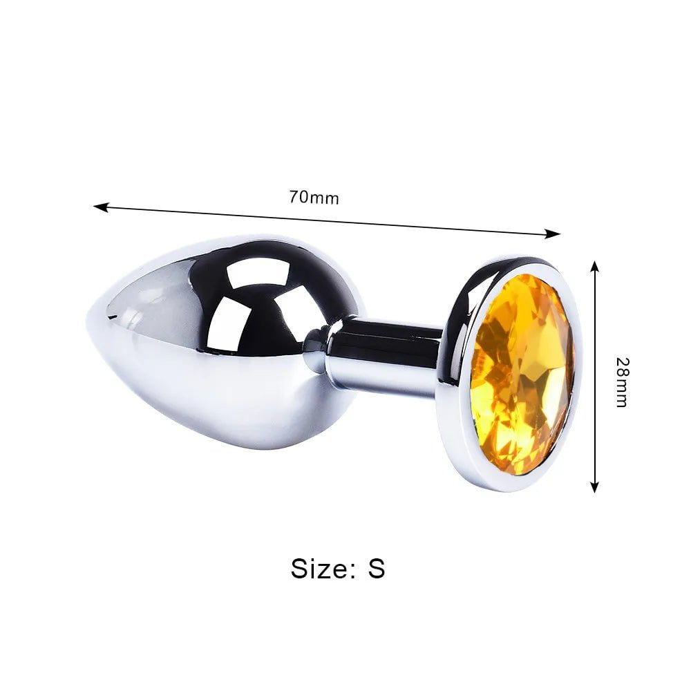 Storazone Golden / S - 28mm Sex Vibrator Metal Anal Toys For Women Adult Sex Products For S Men Butt Plug Stainles Steel Anal Plug Sex Toys Anal DildoToys