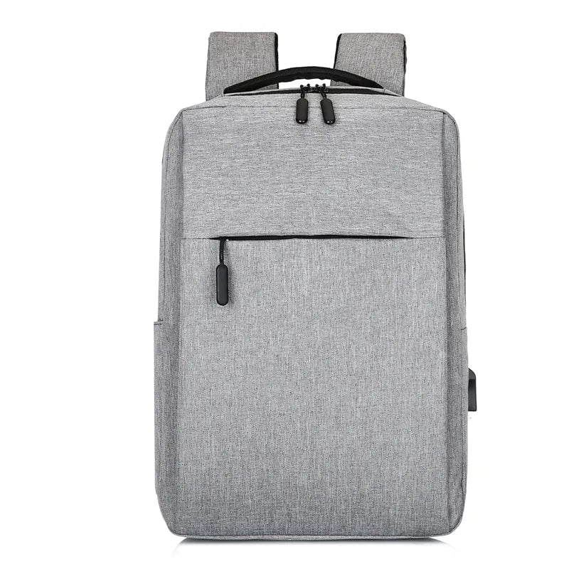 Storazone gray 15.6 Inch Laptop Men Backpack Nylon Travel Male Laptop Backpack Usb Charging Computer School Backpacks Waterproof Bag for Men